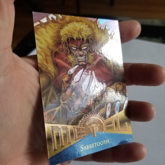 Vintage Marvel Metal trading card from 1995 Sabretooth card #115 - Picture 5 of 11